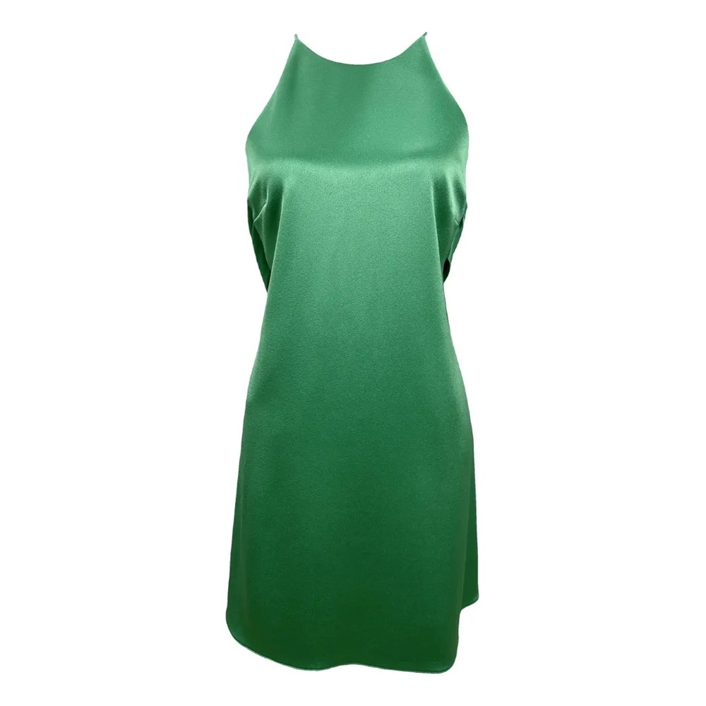 Alice + Olivia Vibrant Green Satin Dress